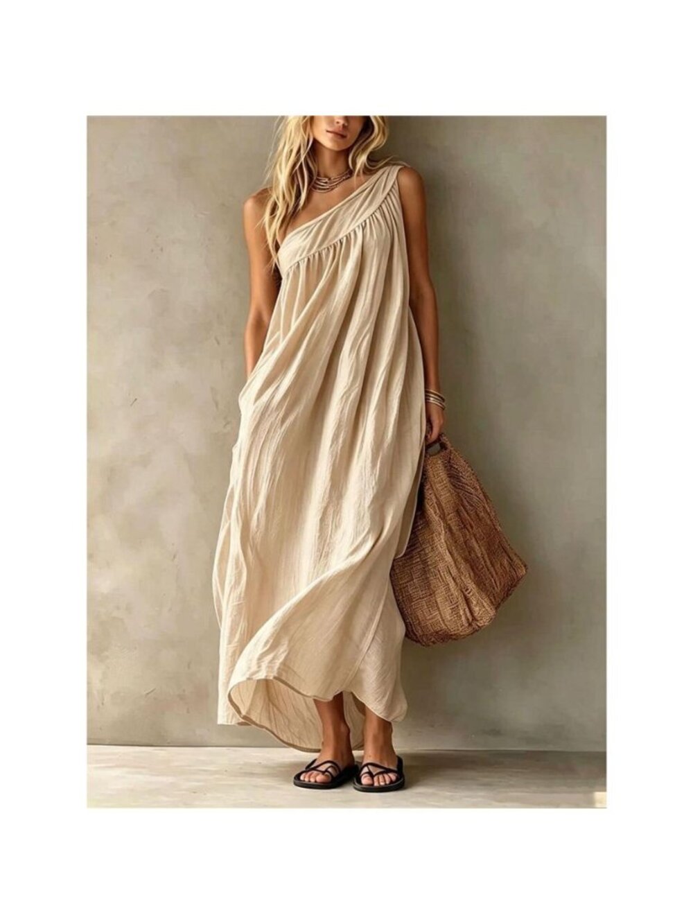 Full Size One-Shoulder Maxi Dress Plus Size